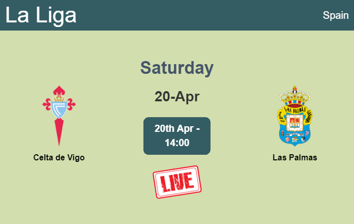 How to watch Celta de Vigo vs. Las Palmas on live stream and at what time
