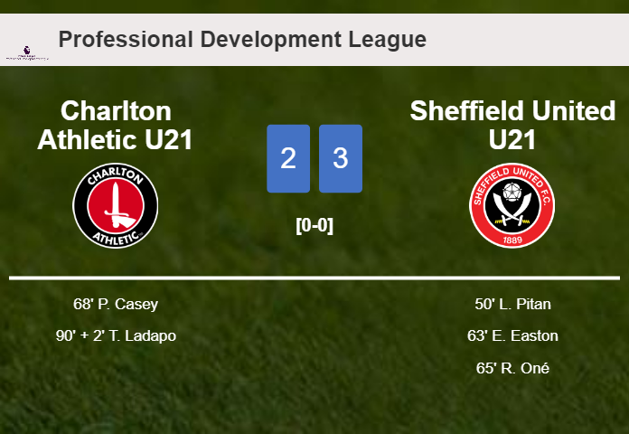 Sheffield United U21 beats Charlton Athletic U21 3-2
