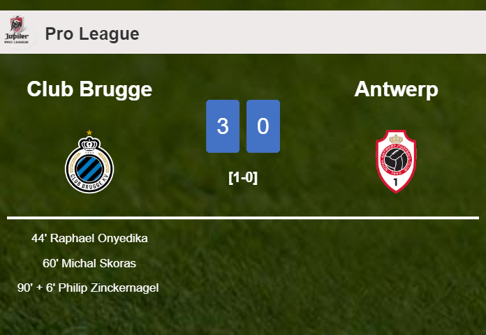 Club Brugge overcomes Antwerp 3-0