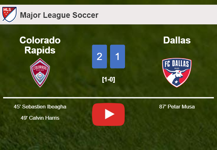 Colorado Rapids seizes a 2-1 win against Dallas. HIGHLIGHTS