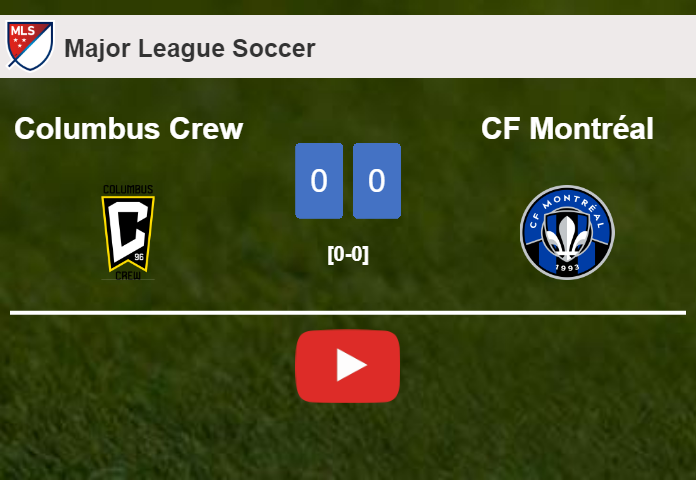 Columbus Crew draws 0-0 with CF Montréal on Saturday. HIGHLIGHTS