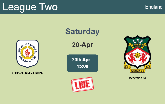 How to watch Crewe Alexandra vs. Wrexham on live stream and at what time