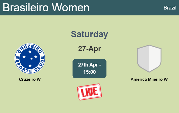 How to watch Cruzeiro W vs. América Mineiro W on live stream and at what time