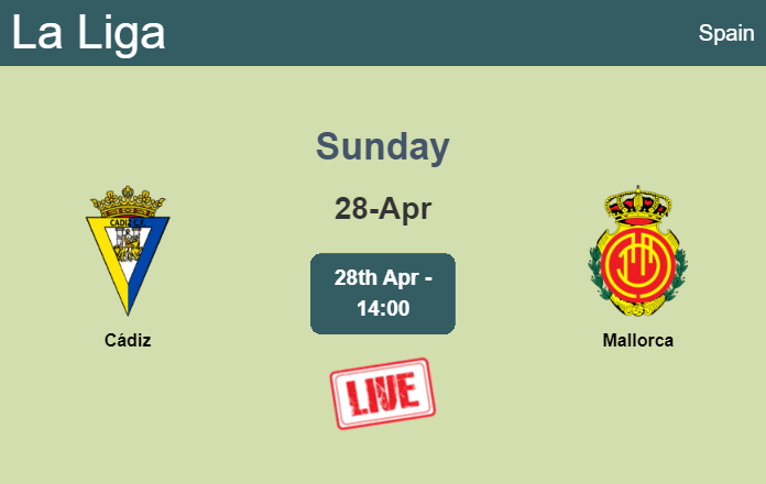 How to watch Cádiz vs. Mallorca on live stream and at what time