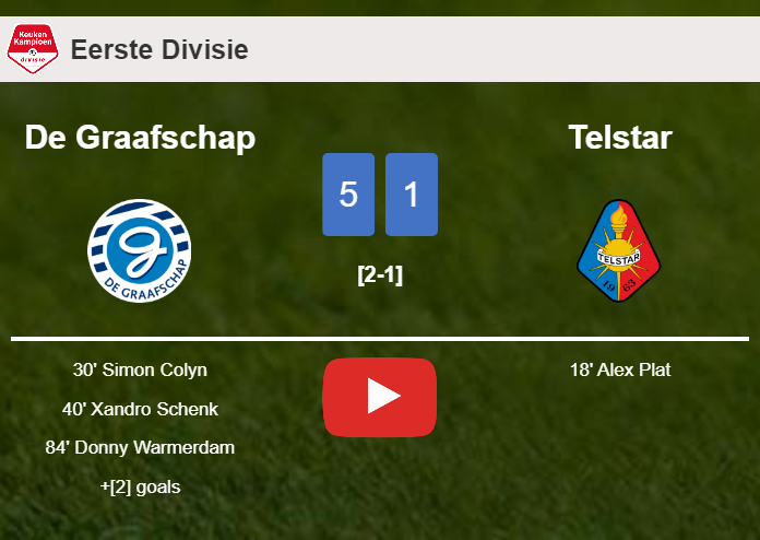 De Graafschap crushes Telstar 5-1 after playing a fantastic match. HIGHLIGHTS