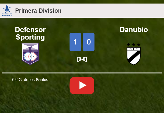 Defensor Sporting overcomes Danubio 1-0 with a goal scored by G. de. HIGHLIGHTS