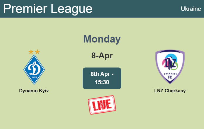 How to watch Dynamo Kyiv vs. LNZ Cherkasy on live stream and at what time