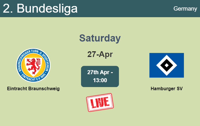 How to watch Eintracht Braunschweig vs. Hamburger SV on live stream and at what time