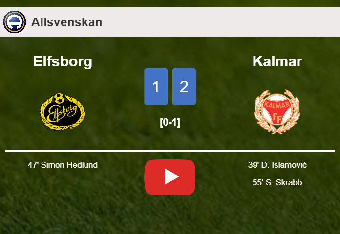 Kalmar overcomes Elfsborg 2-1. HIGHLIGHTS
