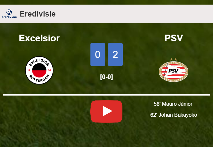 PSV defeated Excelsior with a 2-0 win. HIGHLIGHTS