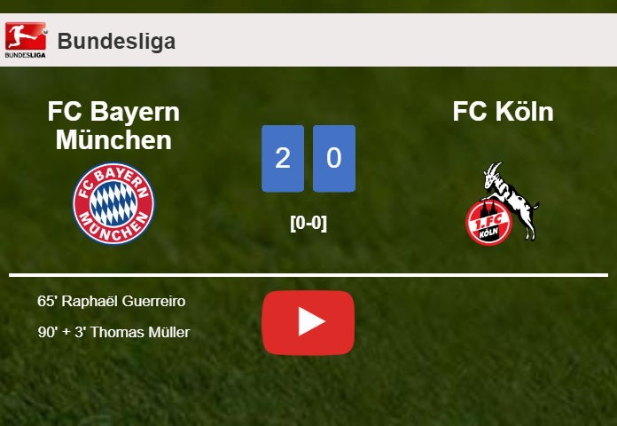FC Bayern München surprises FC Köln with a 2-0 win. HIGHLIGHTS