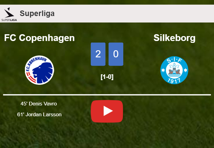 FC Copenhagen prevails over Silkeborg 2-0 on Sunday. HIGHLIGHTS