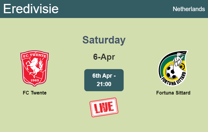 How to watch FC Twente vs. Fortuna Sittard on live stream and at what time