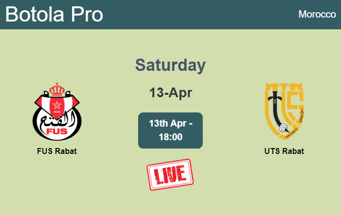 How to watch FUS Rabat vs. UTS Rabat on live stream and at what time