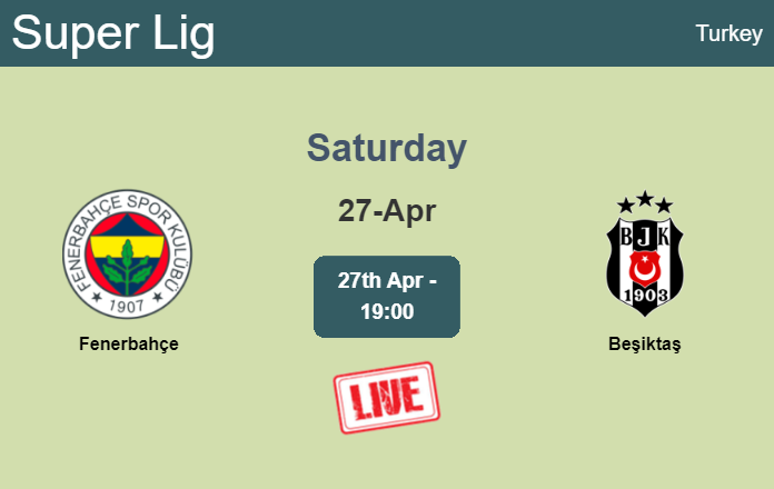 How to watch Fenerbahçe vs. Beşiktaş on live stream and at what time