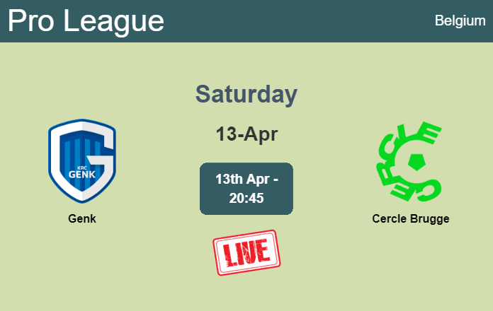 How to watch Genk vs. Cercle Brugge on live stream and at what time