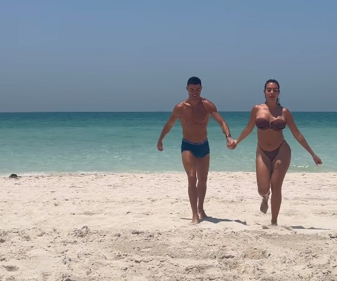 Georgina Rodriguez Shares Beach Time Video With Cristiano Ronaldo