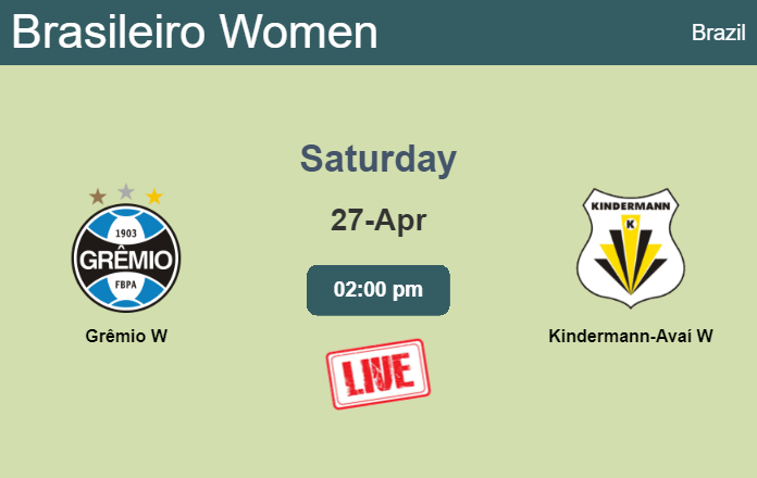 How to watch Grêmio W vs. Kindermann-Avaí W on live stream and at what time