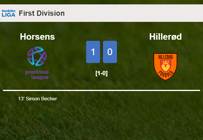 Horsens defeats Hillerød 1-0 with a goal scored by S. Becher