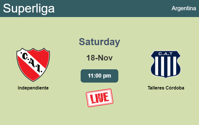 How to watch Independiente vs. Talleres Córdoba on live stream and at what time