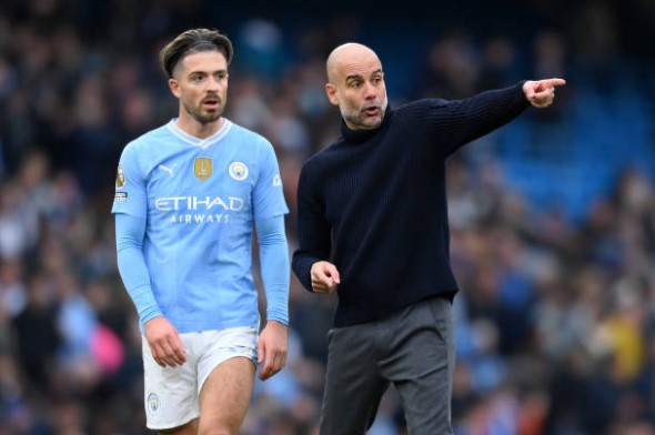 Jack Grealish Getting Lessons From Pep Guardiola After Match Is Over