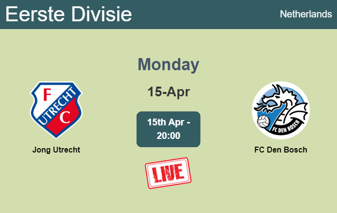 How to watch Jong Utrecht vs. FC Den Bosch on live stream and at what time