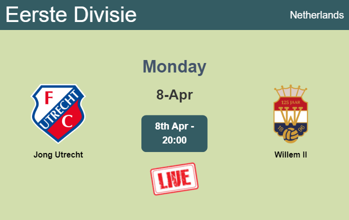 How to watch Jong Utrecht vs. Willem II on live stream and at what time