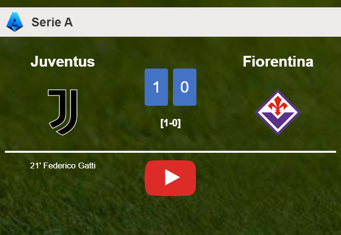 Juventus defeats Fiorentina 1-0 with a goal scored by F. Gatti. HIGHLIGHTS