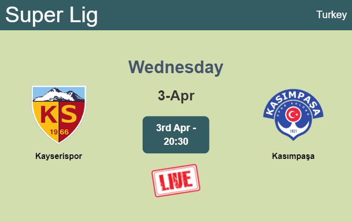 How to watch Kayserispor vs. Kasımpaşa on live stream and at what time