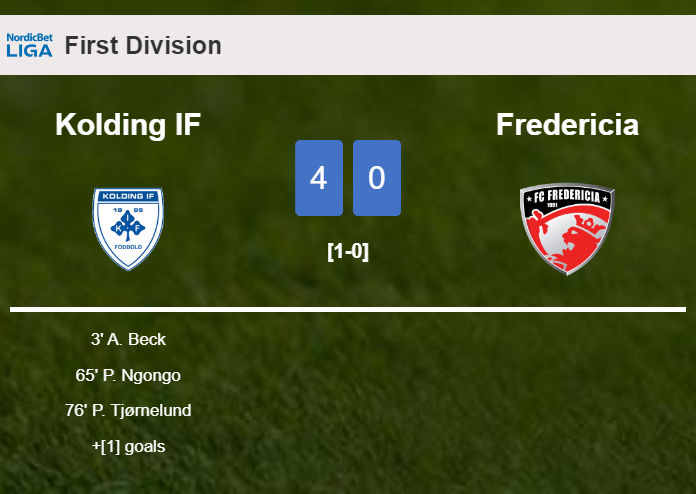 Kolding IF wipes out Fredericia 4-0 with a superb match