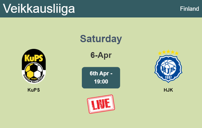 How to watch KuPS vs. HJK on live stream and at what time