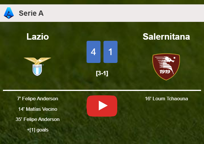 Lazio estinguishes Salernitana 4-1 after playing a fantastic match. HIGHLIGHTS