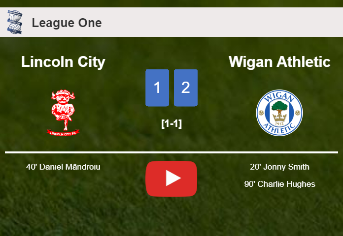 Wigan Athletic seizes a 2-1 win against Lincoln City. HIGHLIGHTS