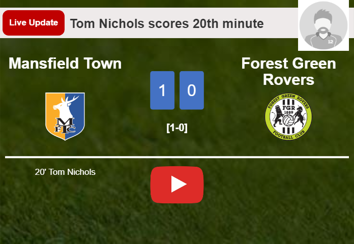 Mansfield Town vs Forest Green Rovers live updates: Tom Nichols scores opening goal in League Two match (1-0)