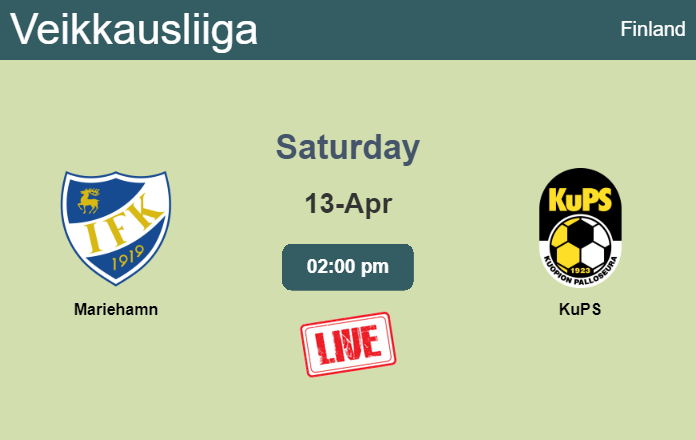 How to watch Mariehamn vs. KuPS on live stream and at what time