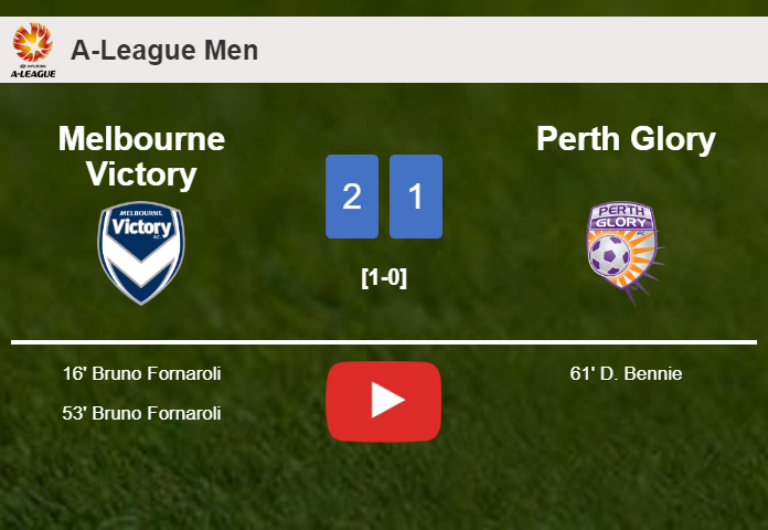 Melbourne Victory tops Perth Glory 2-1 with B. Fornaroli scoring a double. HIGHLIGHTS
