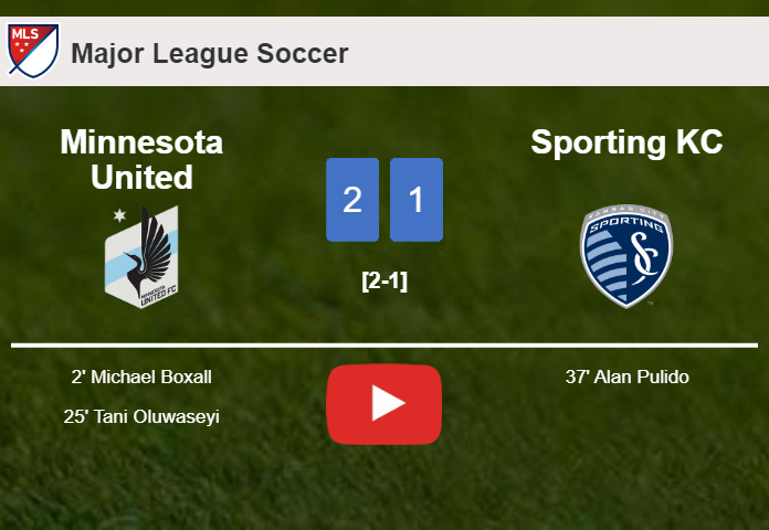 Minnesota United prevails over Sporting KC 2-1. HIGHLIGHTS
