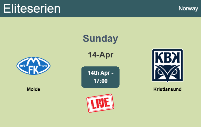 How to watch Molde vs. Kristiansund on live stream and at what time