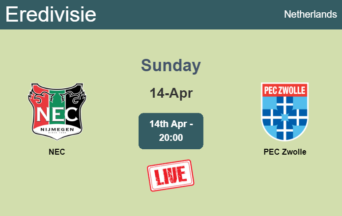 How to watch NEC vs. PEC Zwolle on live stream and at what time