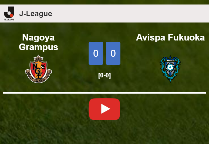 Nagoya Grampus draws 0-0 with Avispa Fukuoka on Sunday. HIGHLIGHTS