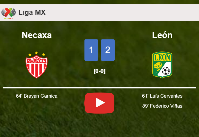 León grabs a 2-1 win against Necaxa. HIGHLIGHTS