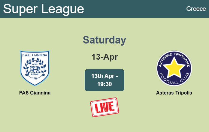 How to watch PAS Giannina vs. Asteras Tripolis on live stream and at what time
