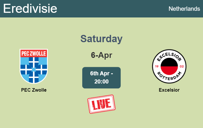 How to watch PEC Zwolle vs. Excelsior on live stream and at what time