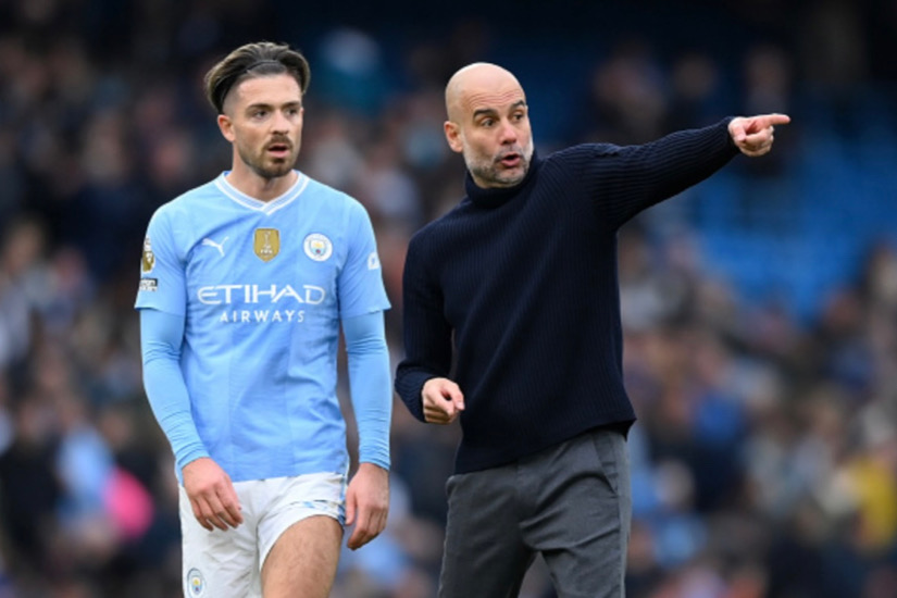 Pep Guardiola Gives Jack Grealish On Field Dressing Down After Arsenal Draw