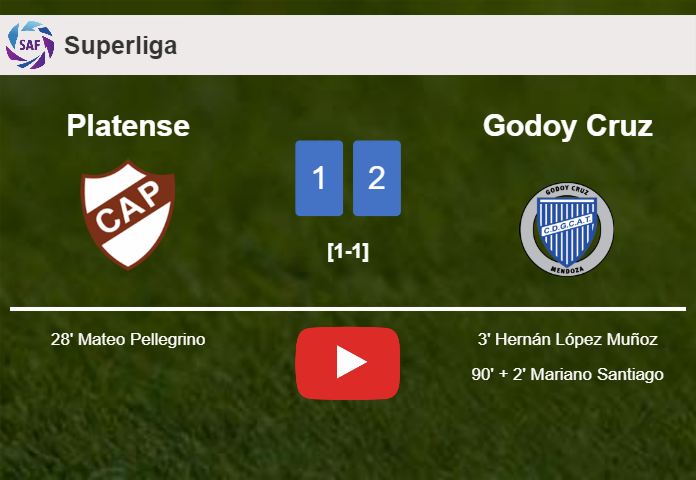 Godoy Cruz steals a 2-1 win against Platense. HIGHLIGHTS