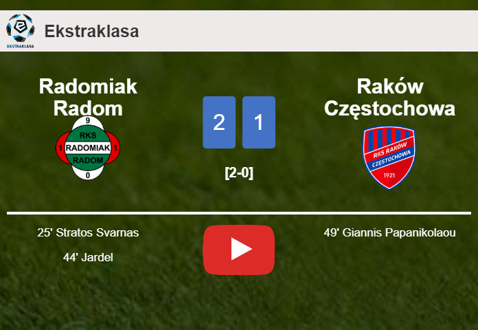 Radomiak Radom defeats Raków Częstochowa 2-1. HIGHLIGHTS