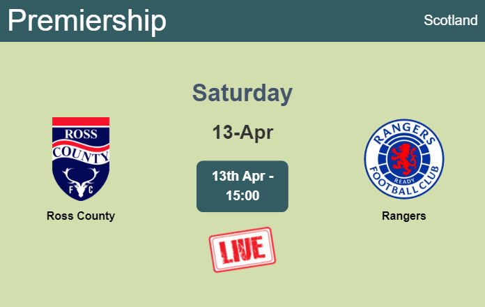 How to watch Ross County vs. Rangers on live stream and at what time