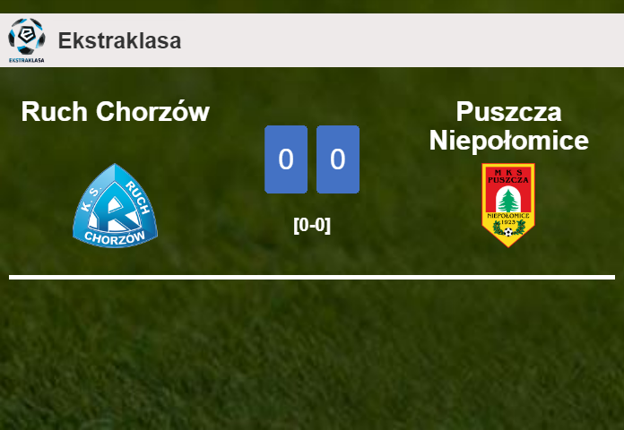 Ruch Chorzów draws 0-0 with Puszcza Niepołomice on Saturday