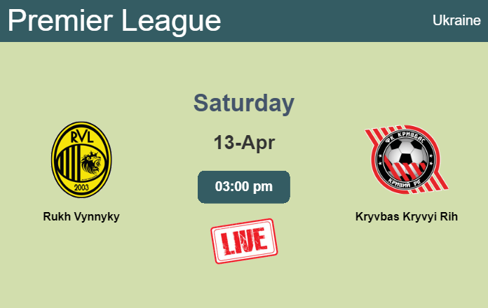 How to watch Rukh Vynnyky vs. Kryvbas Kryvyi Rih on live stream and at what time