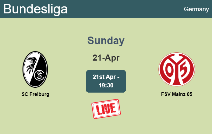 How to watch SC Freiburg vs. FSV Mainz 05 on live stream and at what time